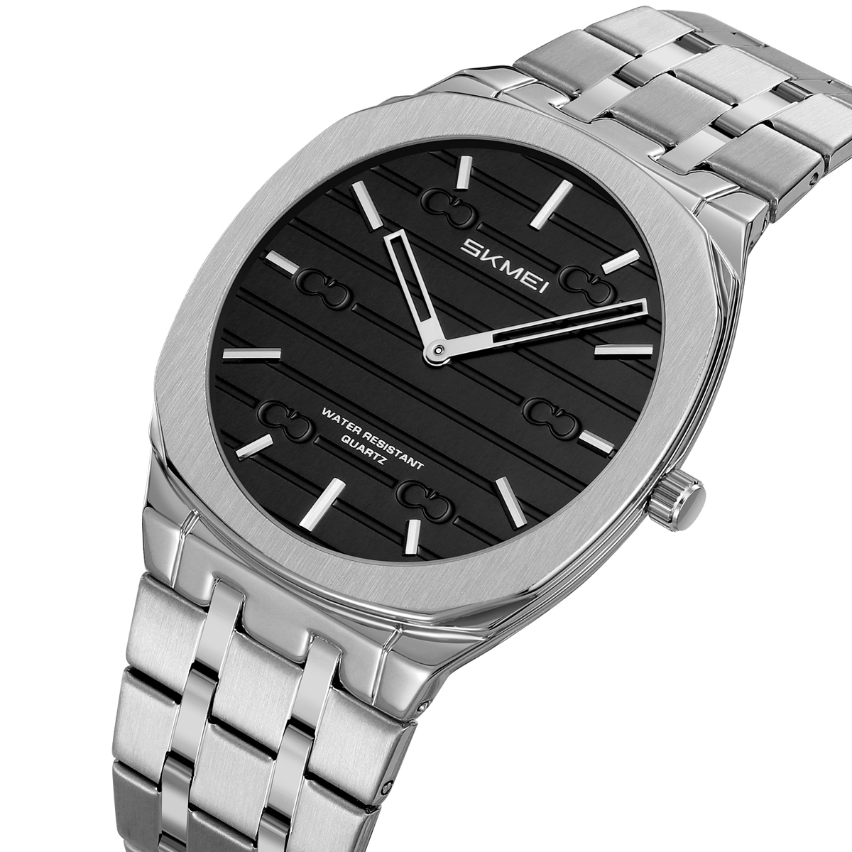 SKMEI 9372 Luxury Men's Quartz Watch with Stainless Steel Band