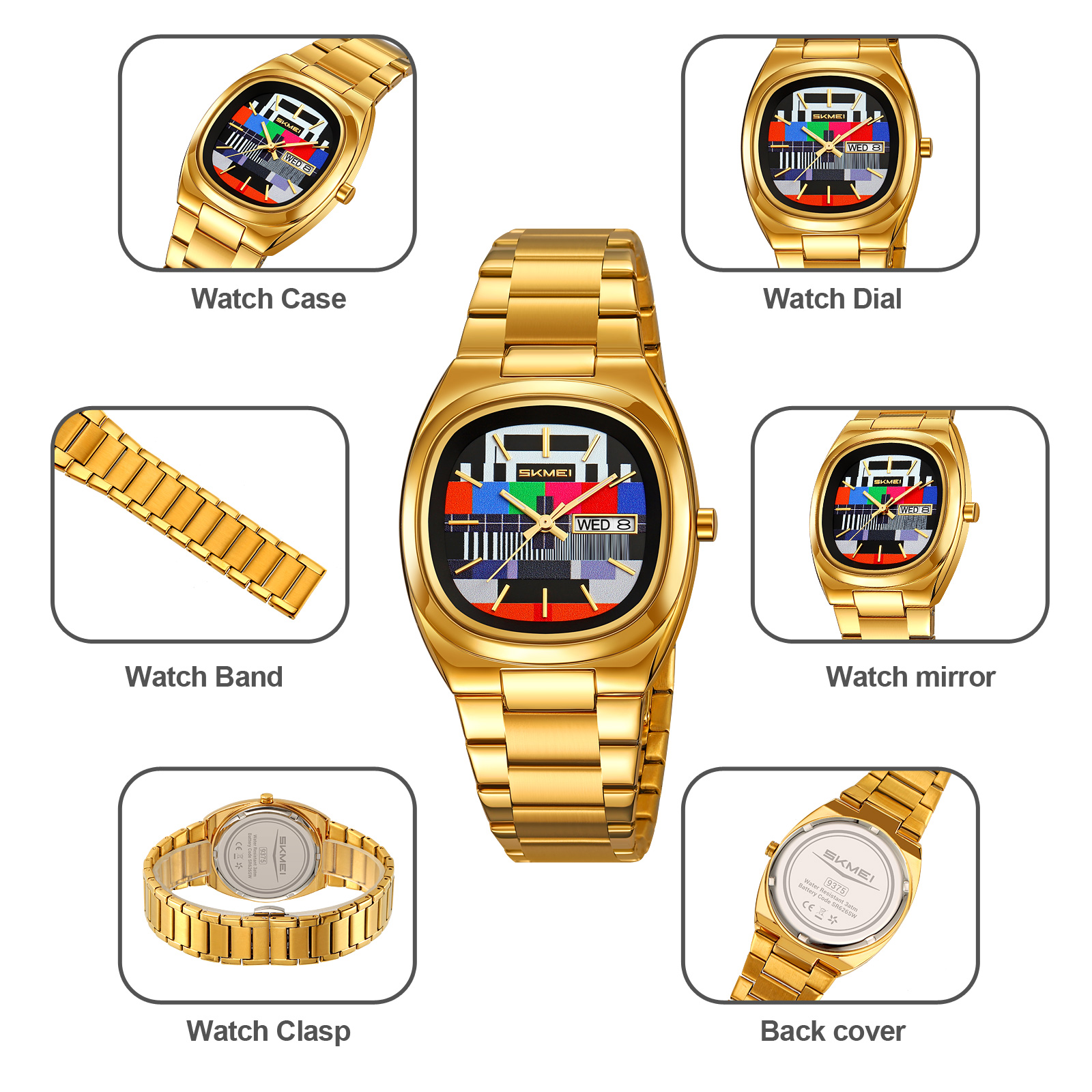 SKMEI 9375 Business Gentleman Vintage Men's Watch