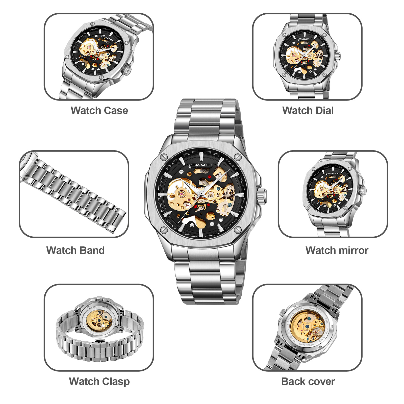 Skmei 9378 Men Mechanism Watch