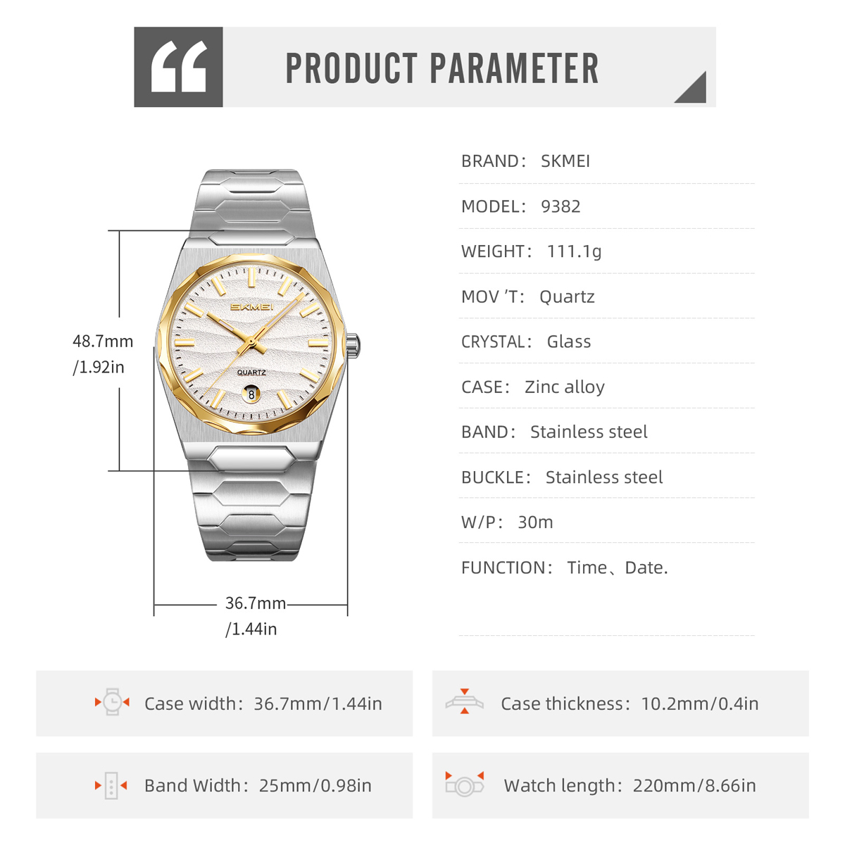 SKMEI 9382 MEN WATCHES