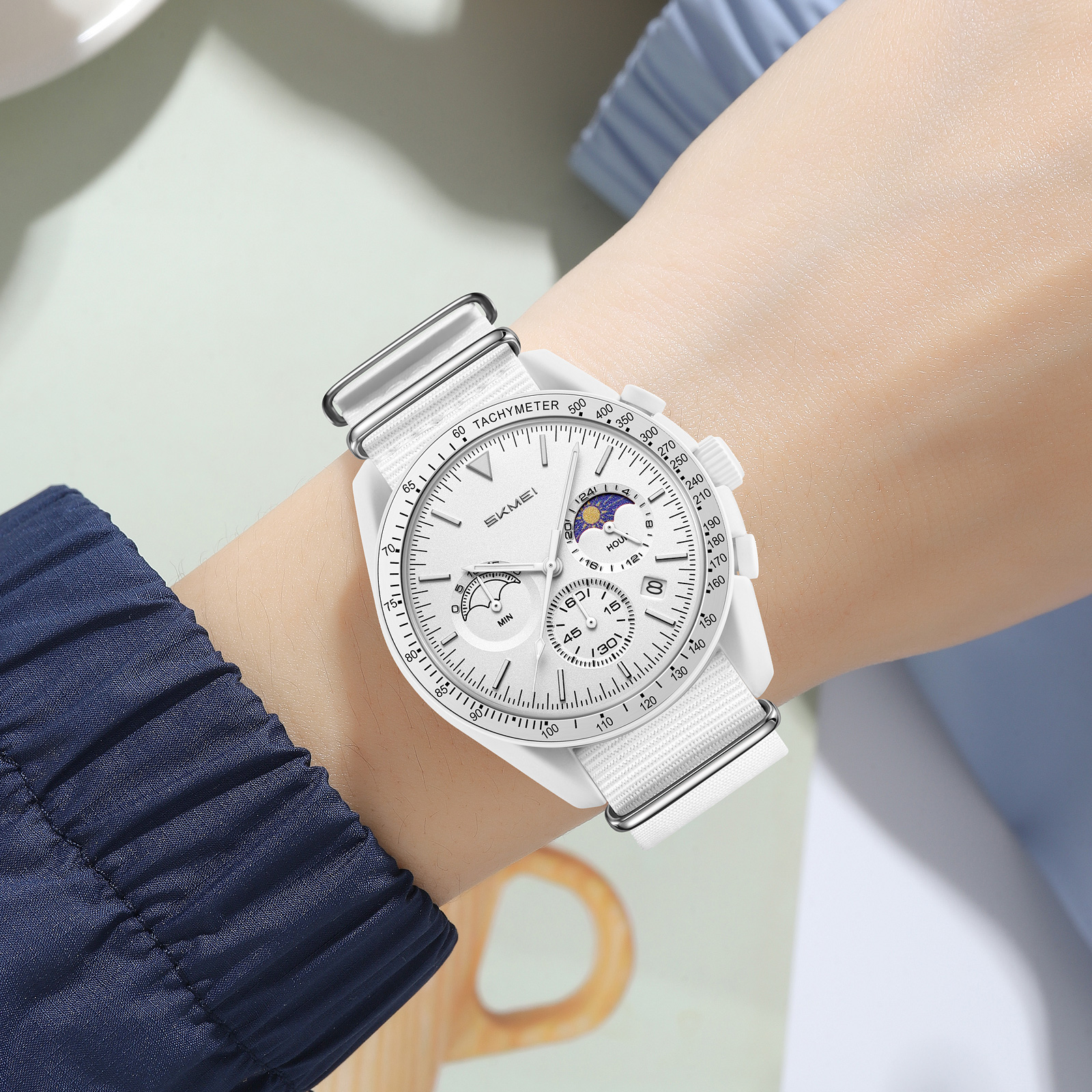 SKMEI Model 9392 Moon Phase Casual Quartz Watches