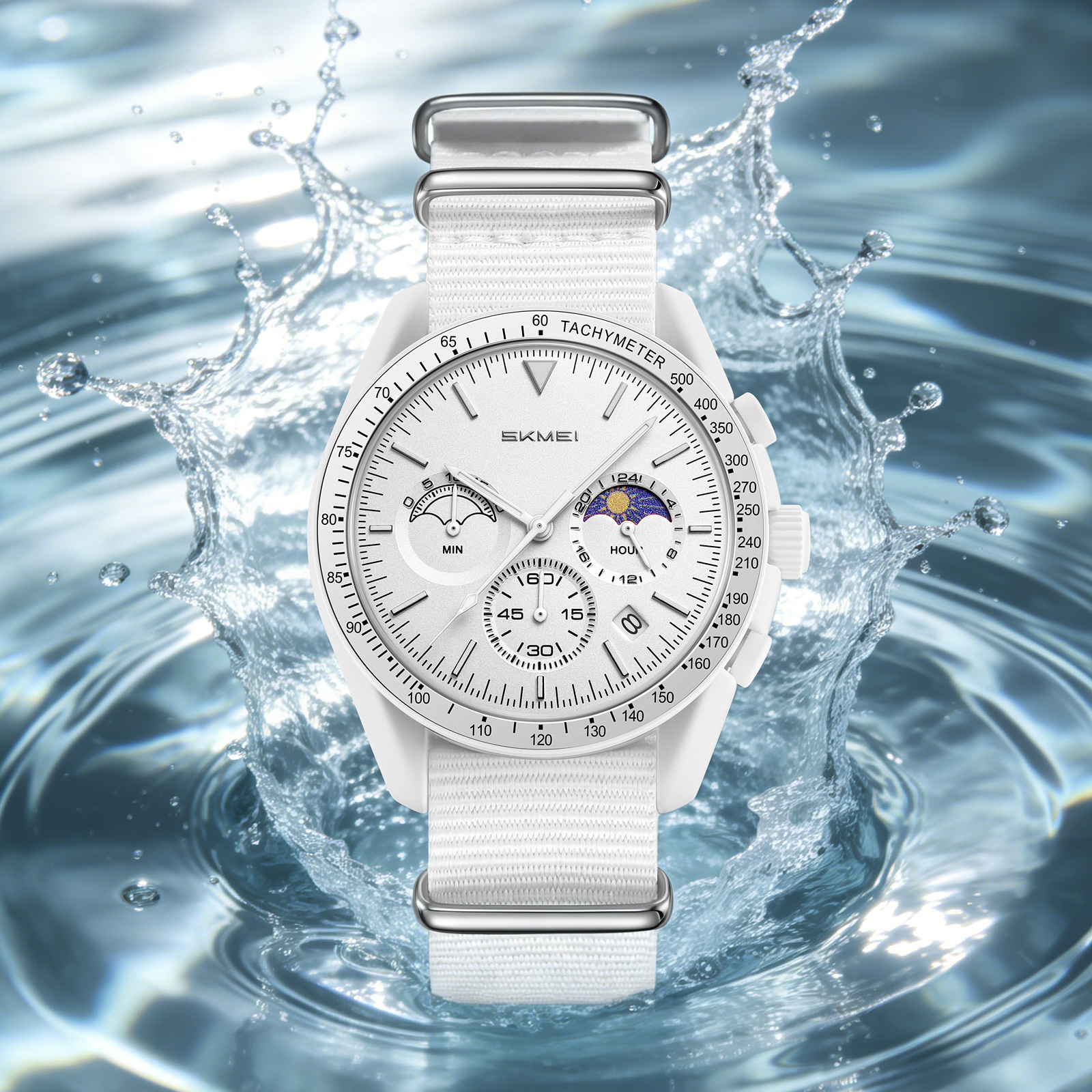 SKMEI Model 9392 Moon Phase Casual Quartz Watches