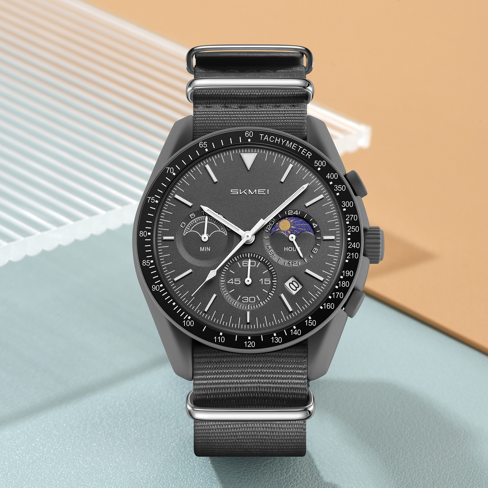 SKMEI Model 9392 Moon Phase Casual Quartz Watches