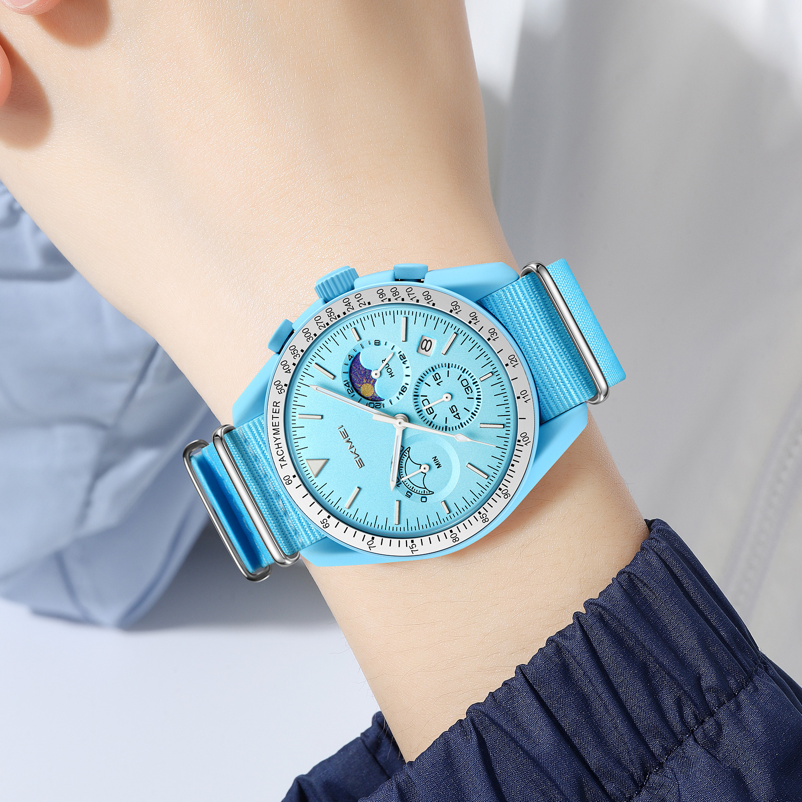 SKMEI Model 9392 Moon Phase Casual Quartz Watches