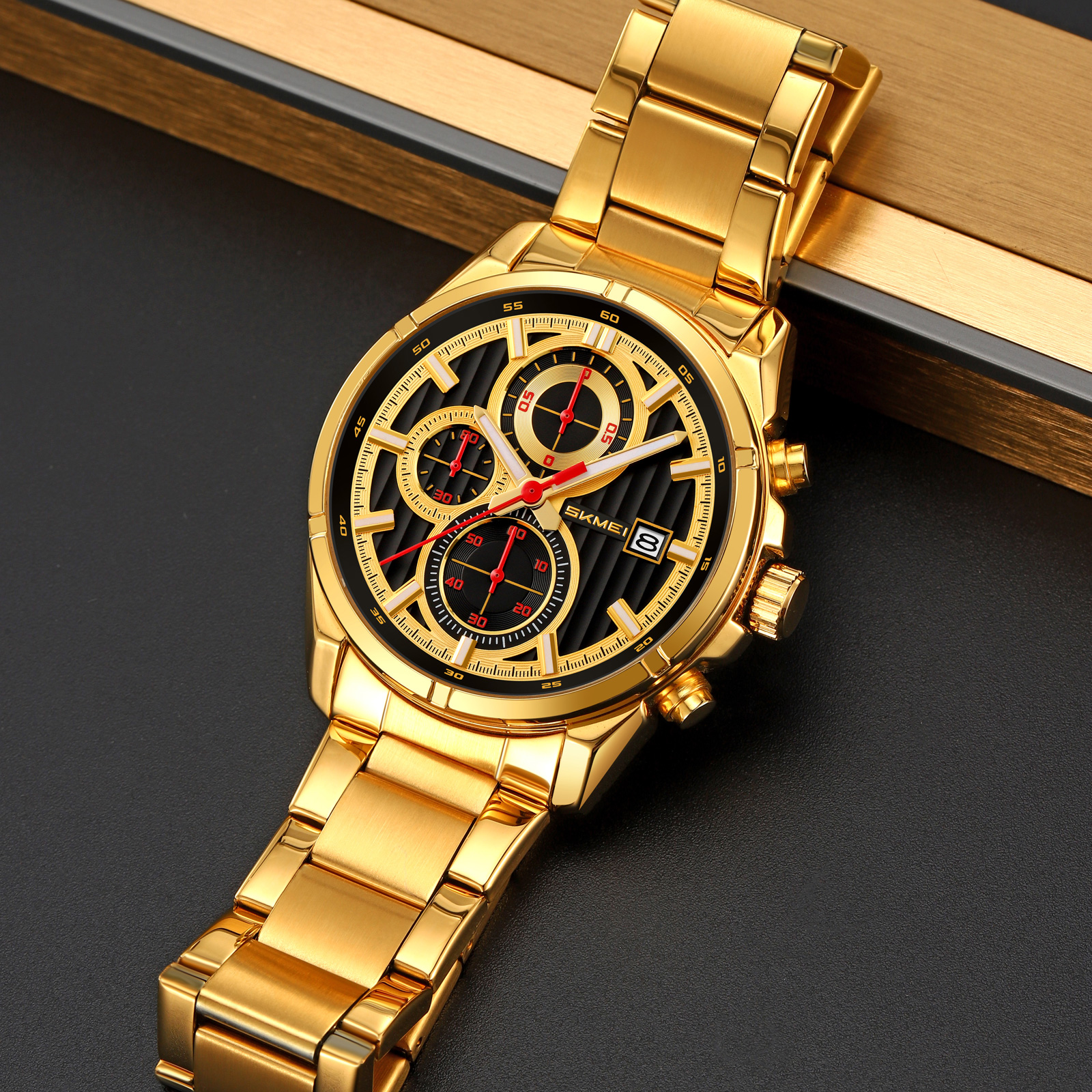 OEM Customized Skmei 9395 Brand Luxury Stainless Steel Men's Wristwatches