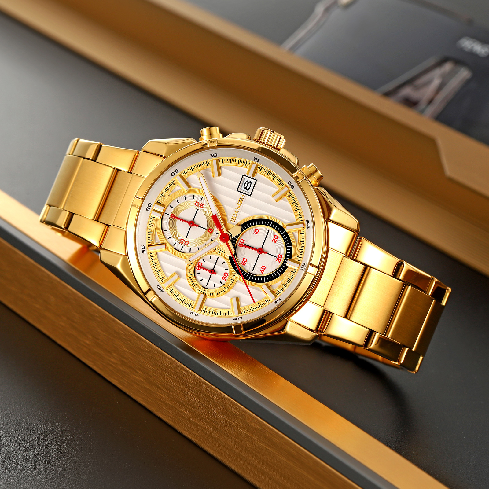 OEM Customized Skmei 9395 Brand Luxury Stainless Steel Men's Wristwatches