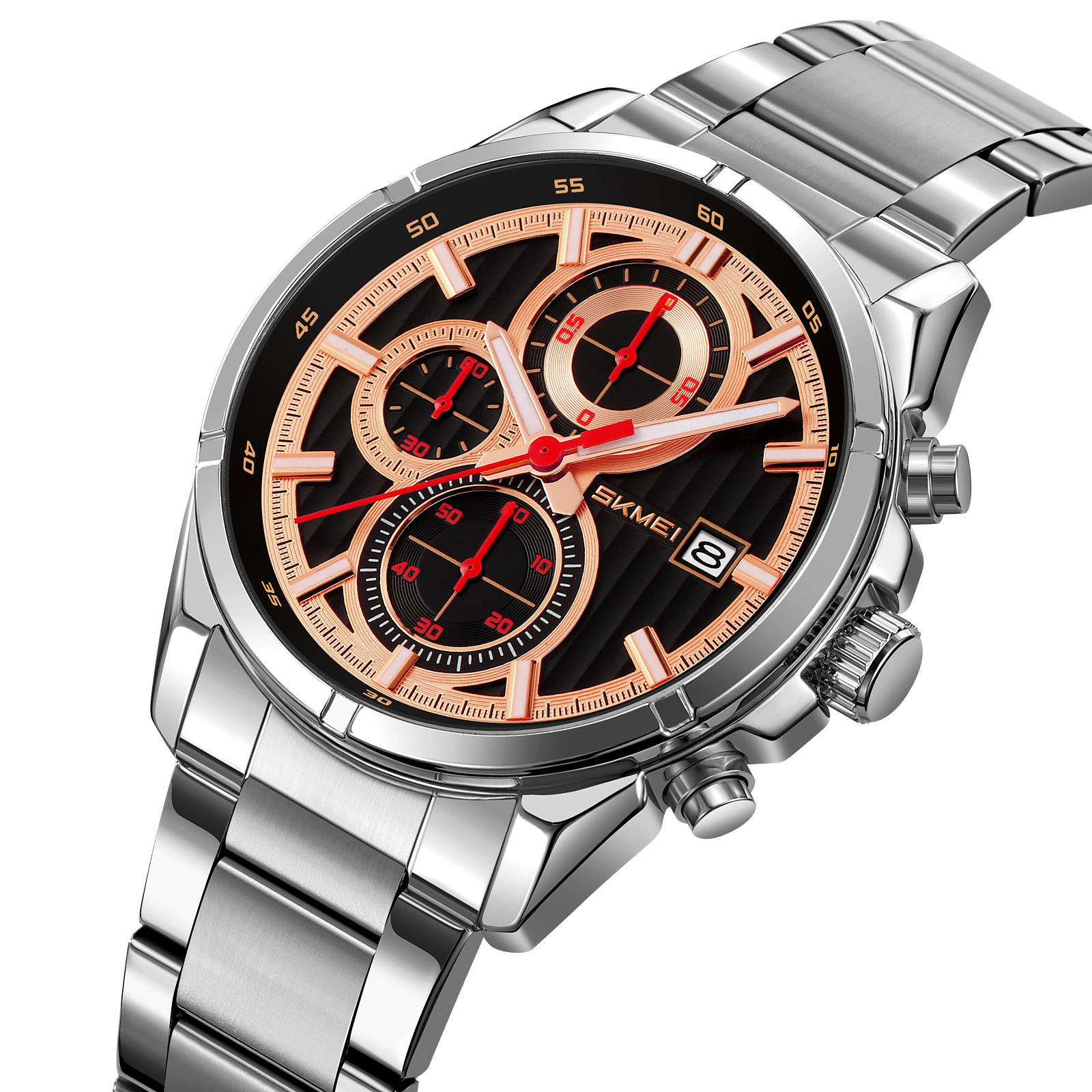 OEM Customized Skmei 9395 Brand Luxury Stainless Steel Men's Wristwatches