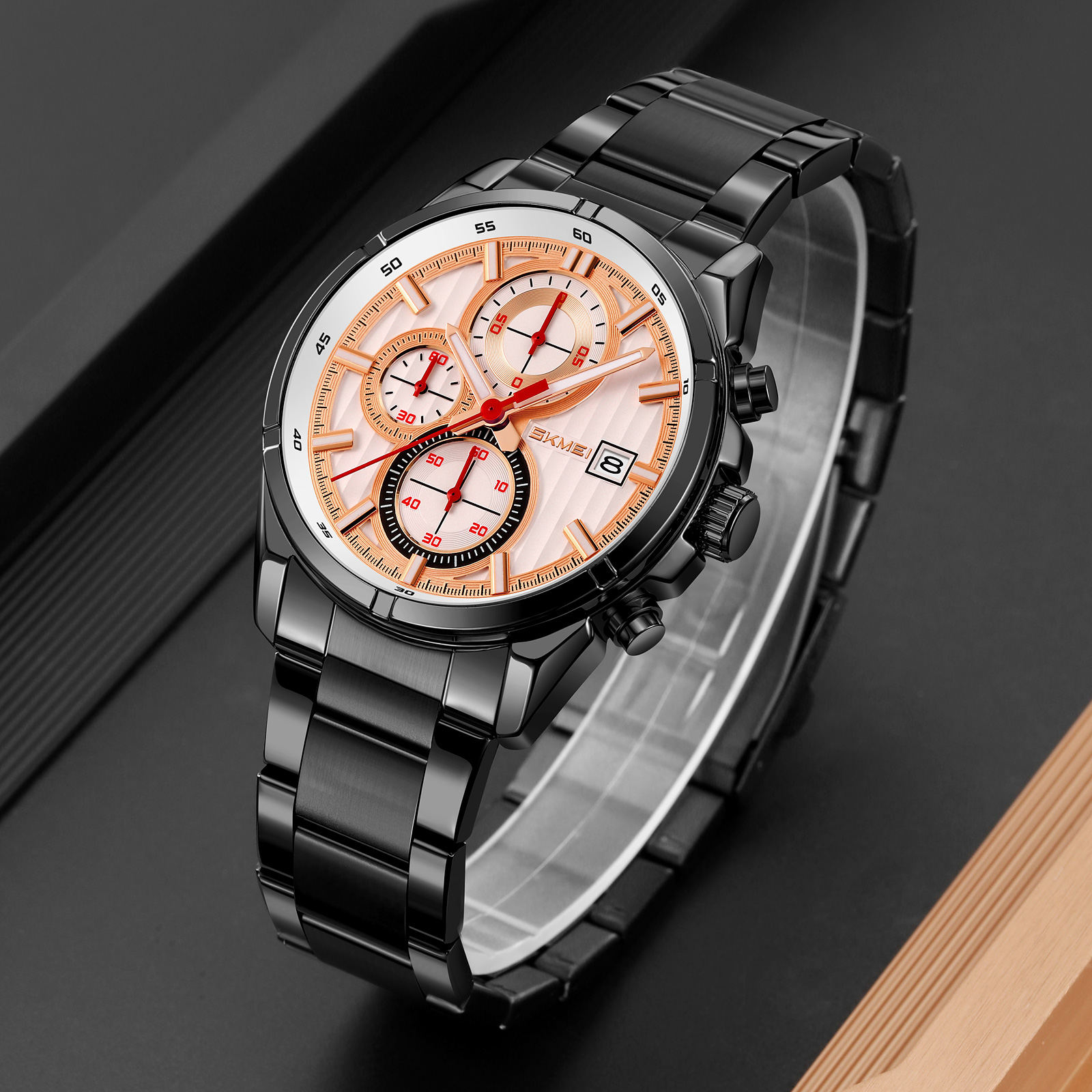 OEM Customized Skmei 9395 Brand Luxury Stainless Steel Men's Wristwatches