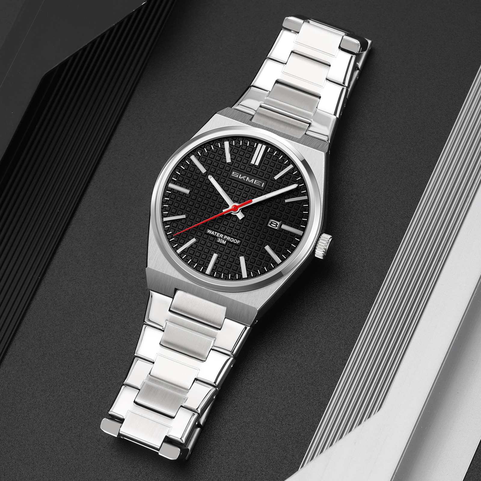 SKMEI 9396 Elegant Factory Stainless Steel Quartz Watch Men's Gift Wrist Watches