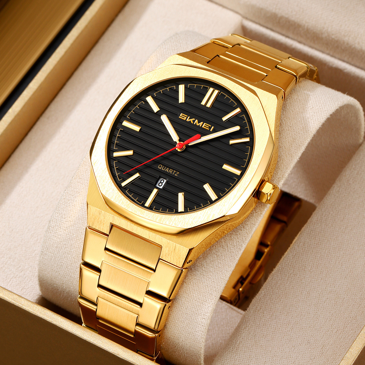 Watch Source Factory Wholesale Men's Steel Band Quartz Watch SKMEI 9397
