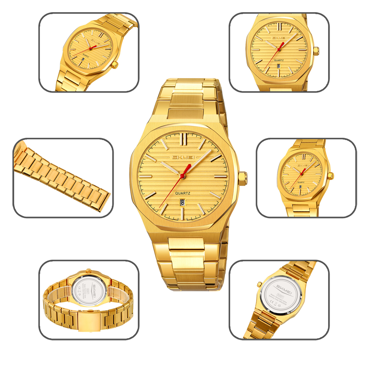 Watch Source Factory Wholesale Men's Steel Band Quartz Watch SKMEI 9397