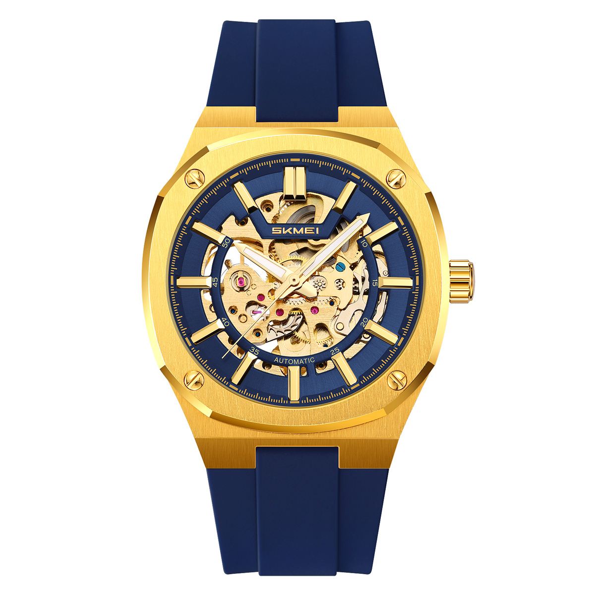 SKMEI 9404 Octagon Skeleton Automatic Mechanical Watch