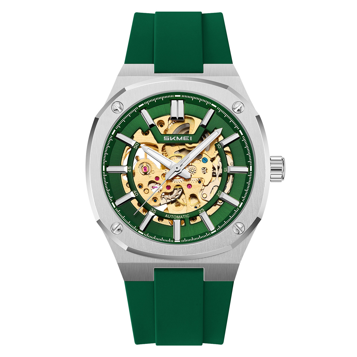 SKMEI 9404 Octagon Skeleton Automatic Mechanical Watch