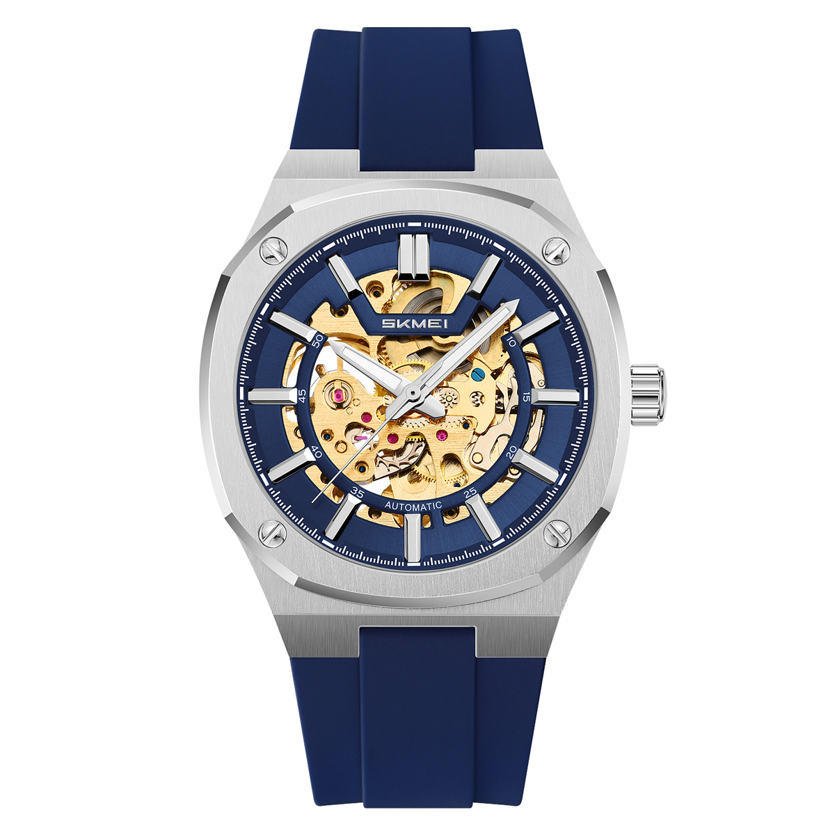 SKMEI 9404 Octagon Skeleton Automatic Mechanical Watch