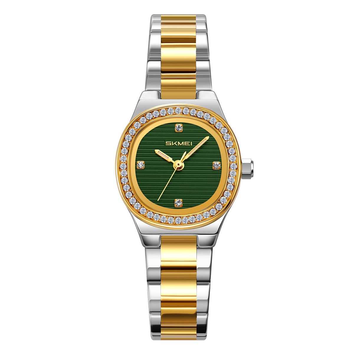 SKMEI 9405 Ladies Octagon Crystal Rhinestone Bezel Women Wrist Watch
