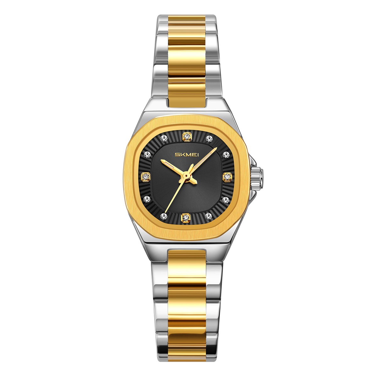 SKMEI 9408 Ladies Square Octagon Stainless Steel Bracelet Quartz Watch