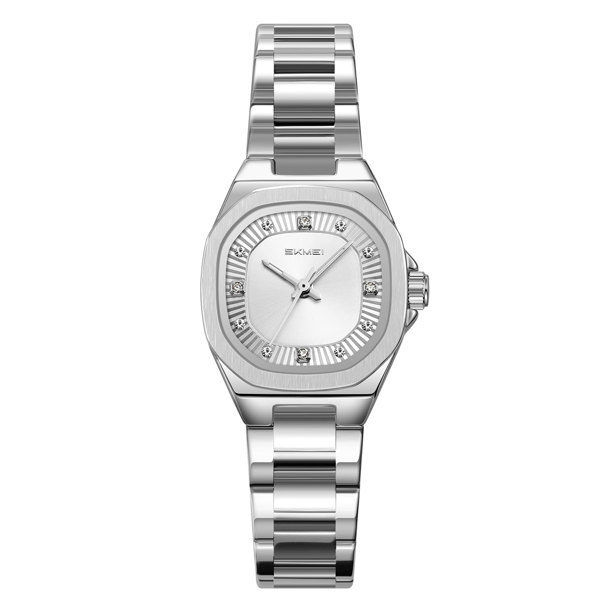 SKMEI 9408 Ladies Square Octagon Stainless Steel Bracelet Quartz Watch