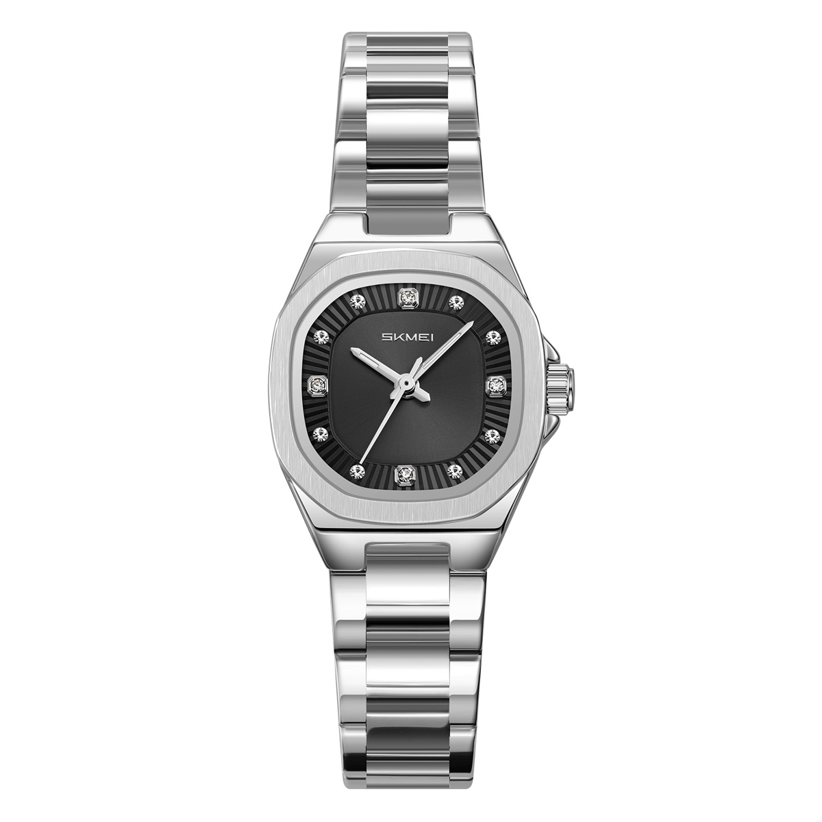 SKMEI 9408 Ladies Square Octagon Stainless Steel Bracelet Quartz Watch