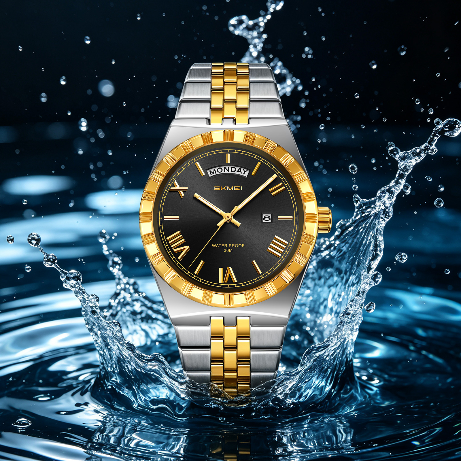 SKMEI WATCH 9411 Stainless Steel band Quartz Watch