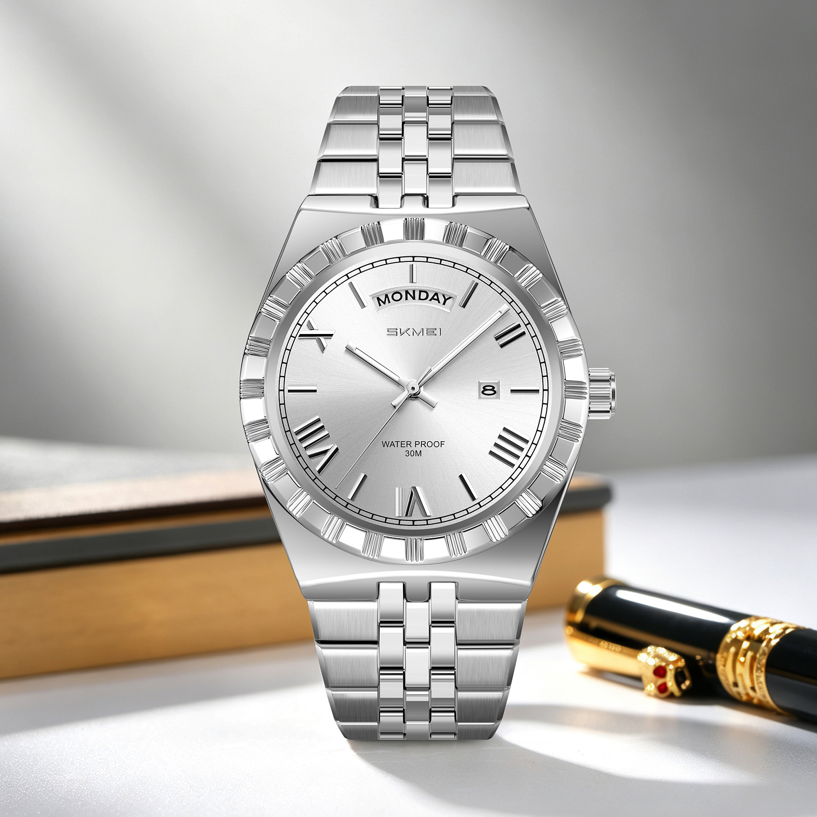 SKMEI WATCH 9411 Stainless Steel band Quartz Watch