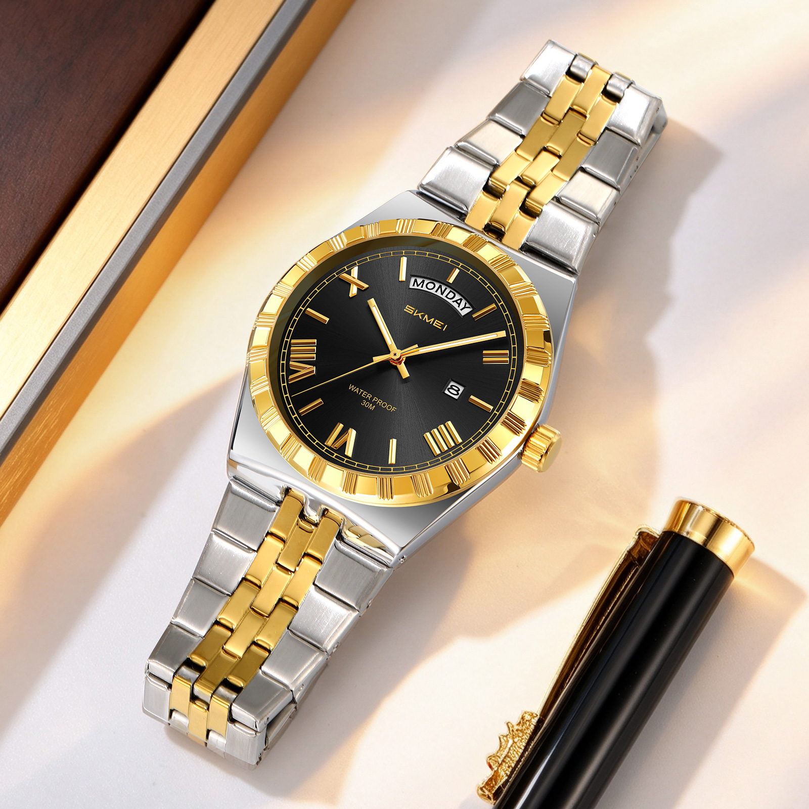 SKMEI WATCH 9411 Stainless Steel band Quartz Watch