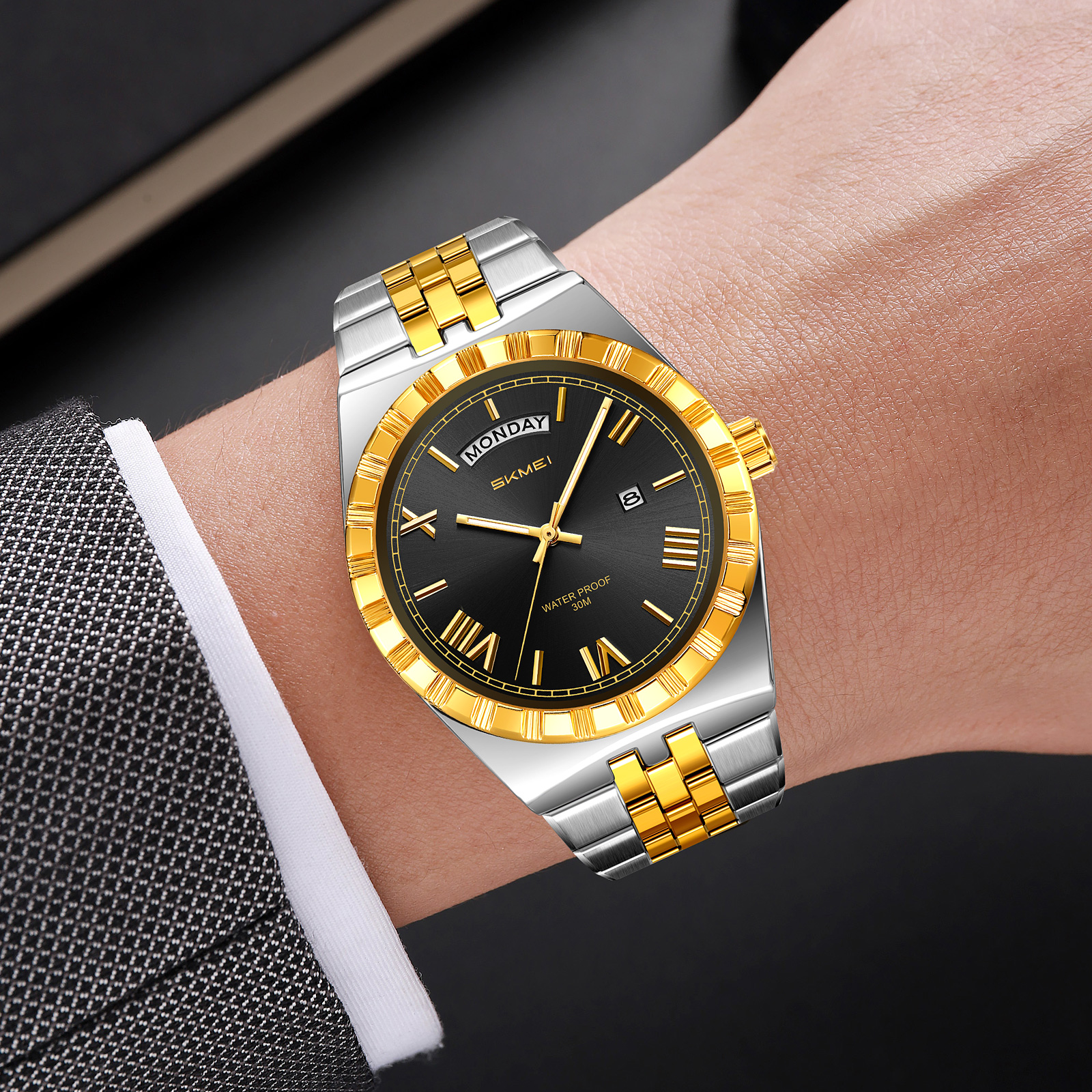 SKMEI WATCH 9411 Stainless Steel band Quartz Watch