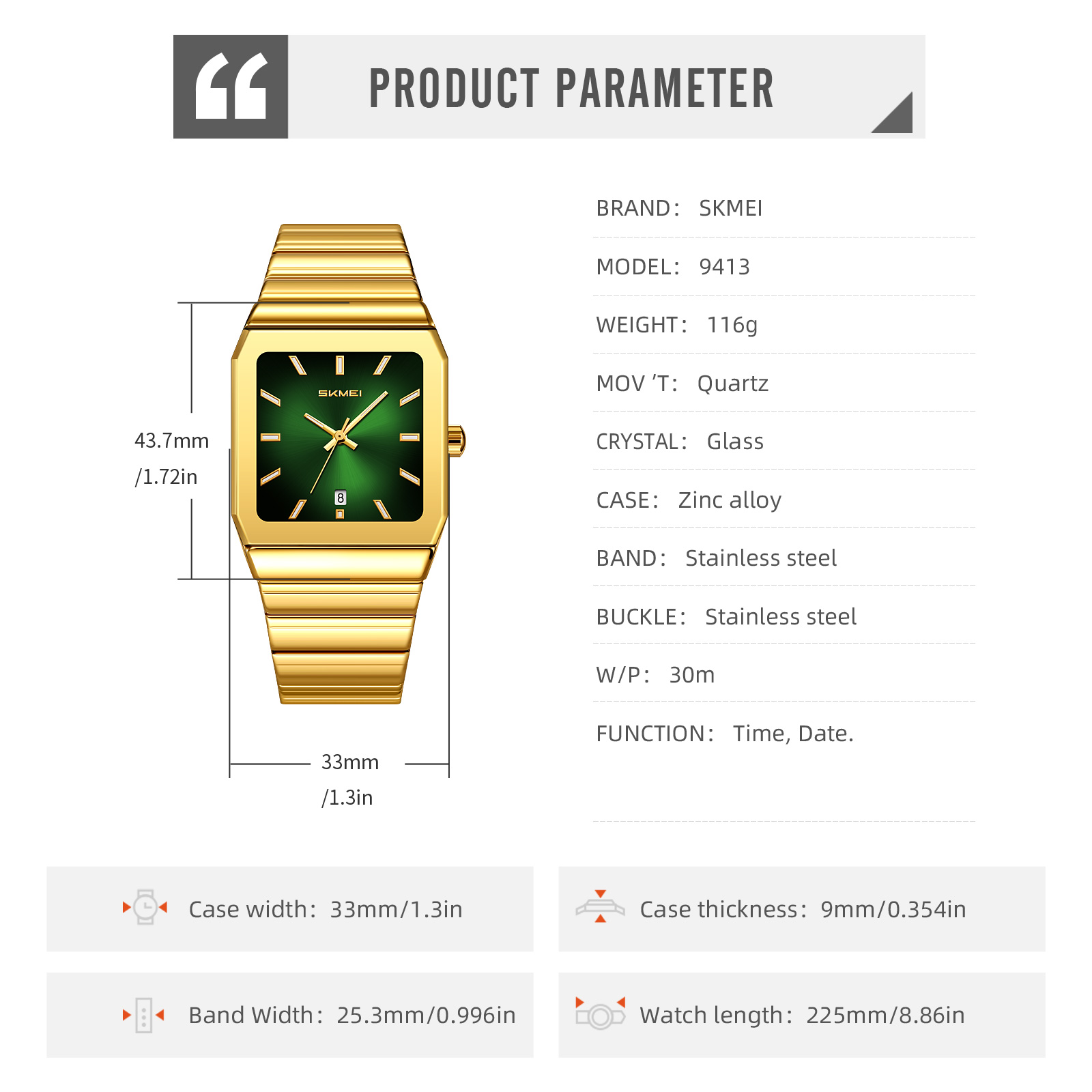 SKMEI Watch Model 9413 men watch supplier