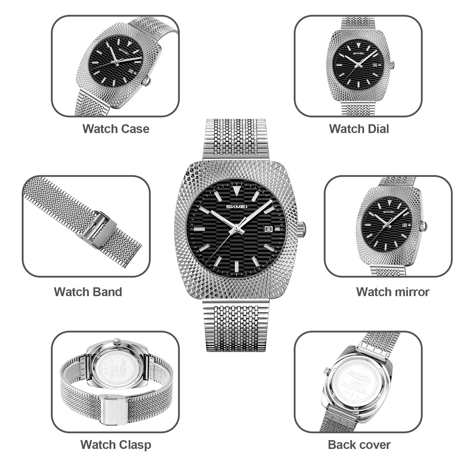 SKMEI 9417 MEN QUARTZ HAND WATCH WHOELSALE
