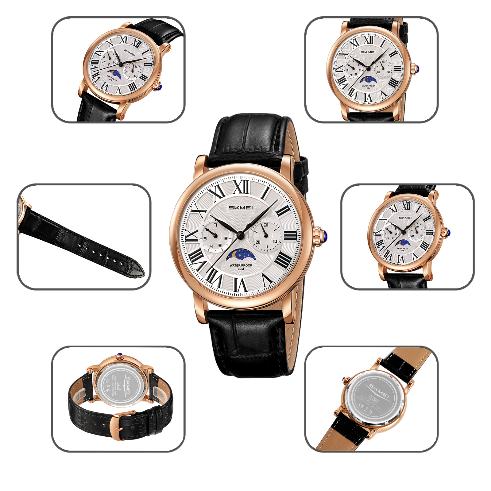 9438 SKMEI Vintage Mens Quartz Watch