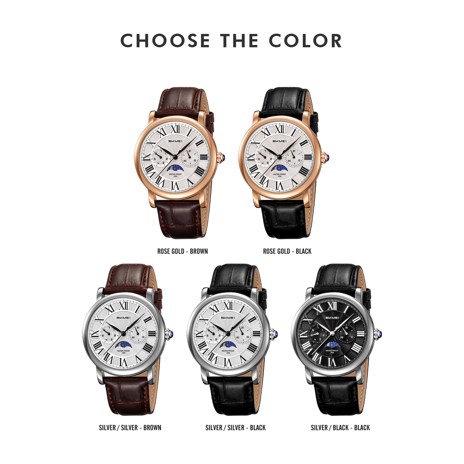 9438 SKMEI Vintage Mens Quartz Watch
