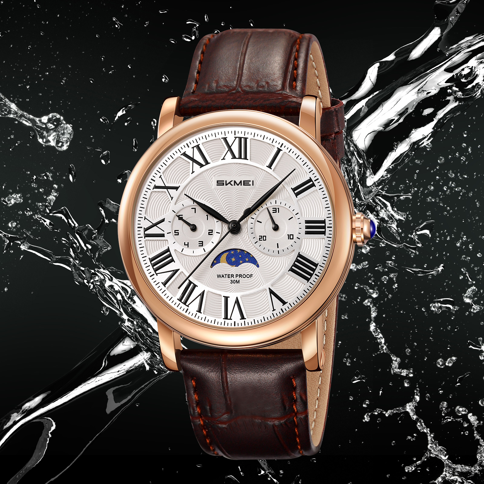 9438 SKMEI Vintage Mens Quartz Watch