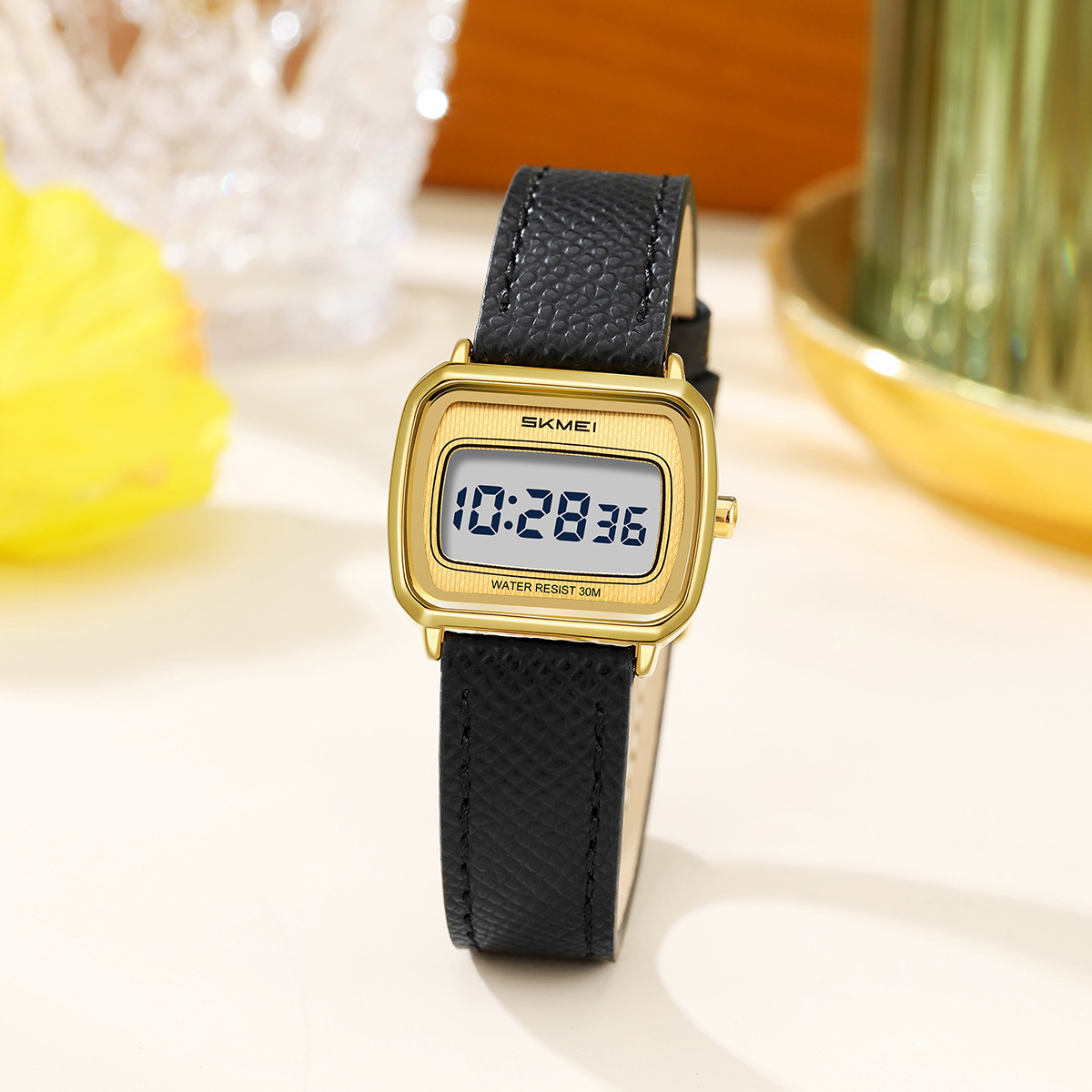 2598 Mini Square LCD Dial Vintage SKMEI Ladies Digital Watch