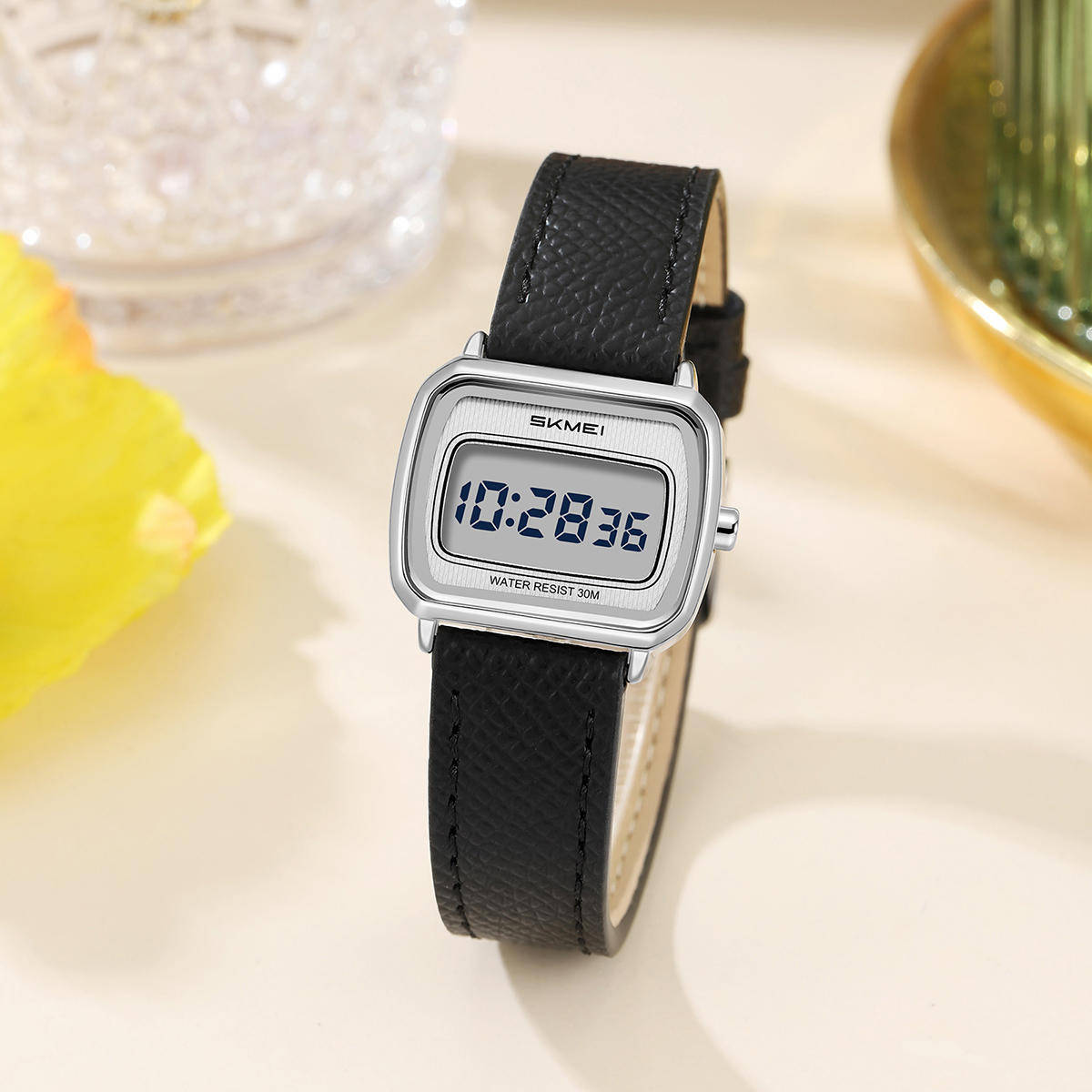 2598 Mini Square LCD Dial Vintage SKMEI Ladies Digital Watch