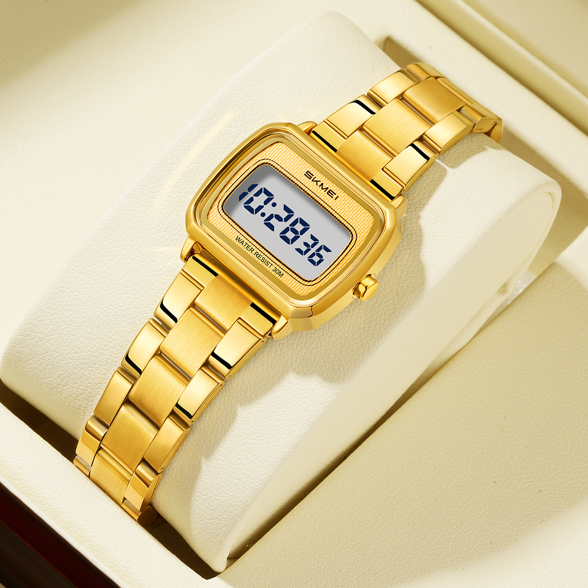 2598 Mini Square LCD Dial Vintage SKMEI Ladies Digital Watch