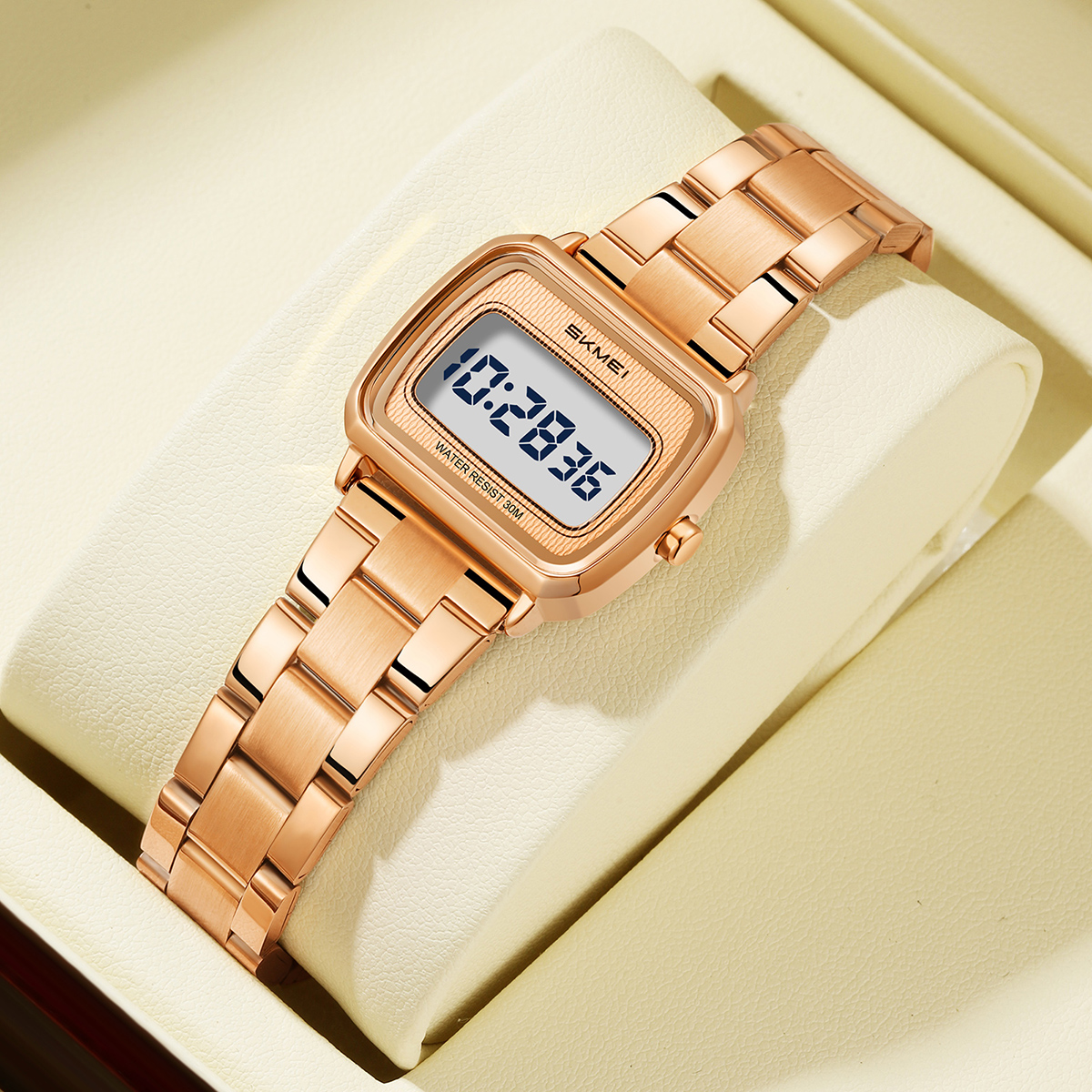 2598 Mini Square LCD Dial Vintage SKMEI Ladies Digital Watch
