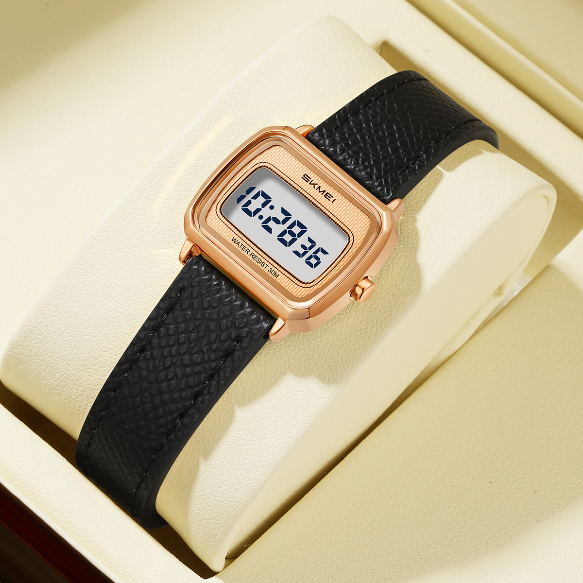 2598 Mini Square LCD Dial Vintage SKMEI Ladies Digital Watch