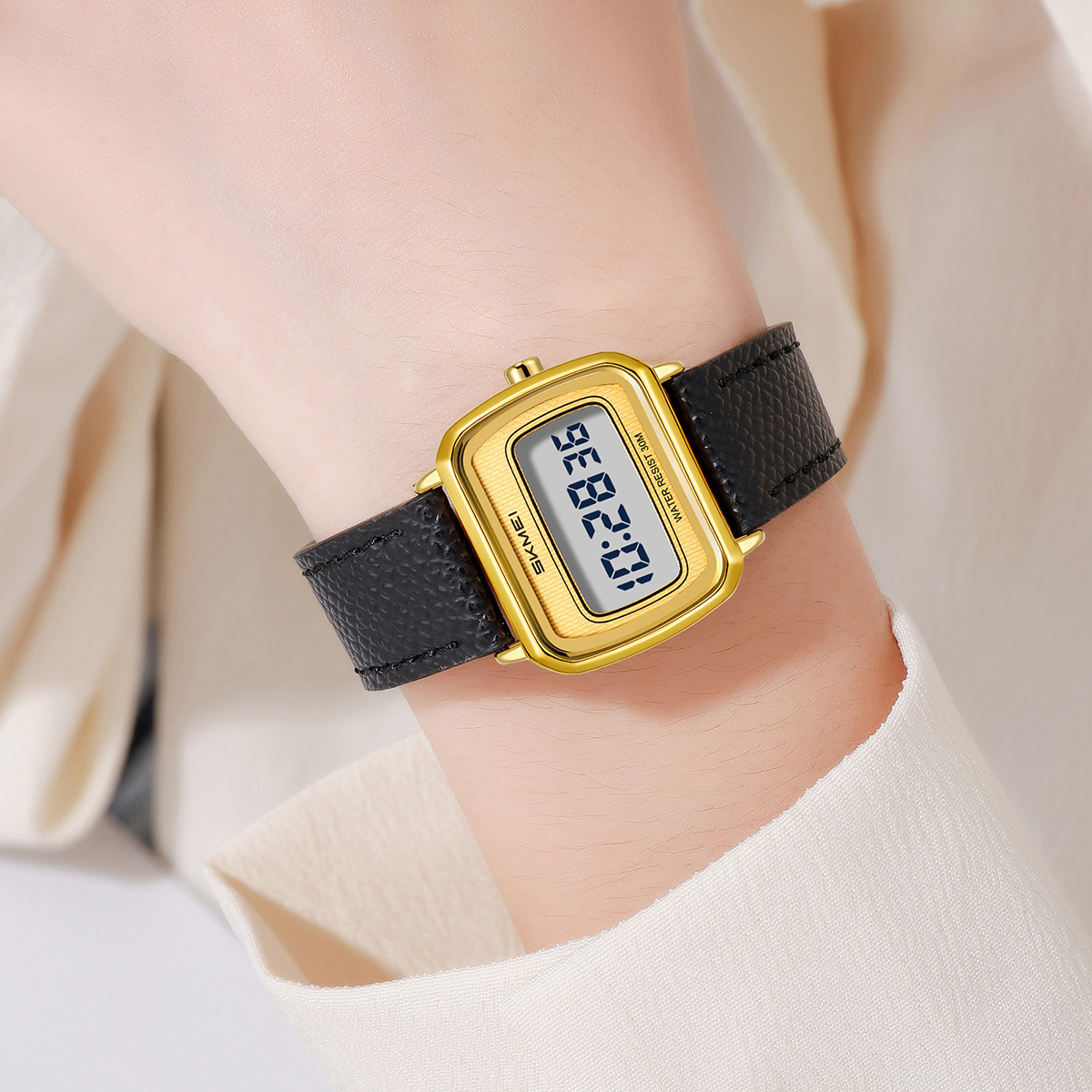 2598 Mini Square LCD Dial Vintage SKMEI Ladies Digital Watch