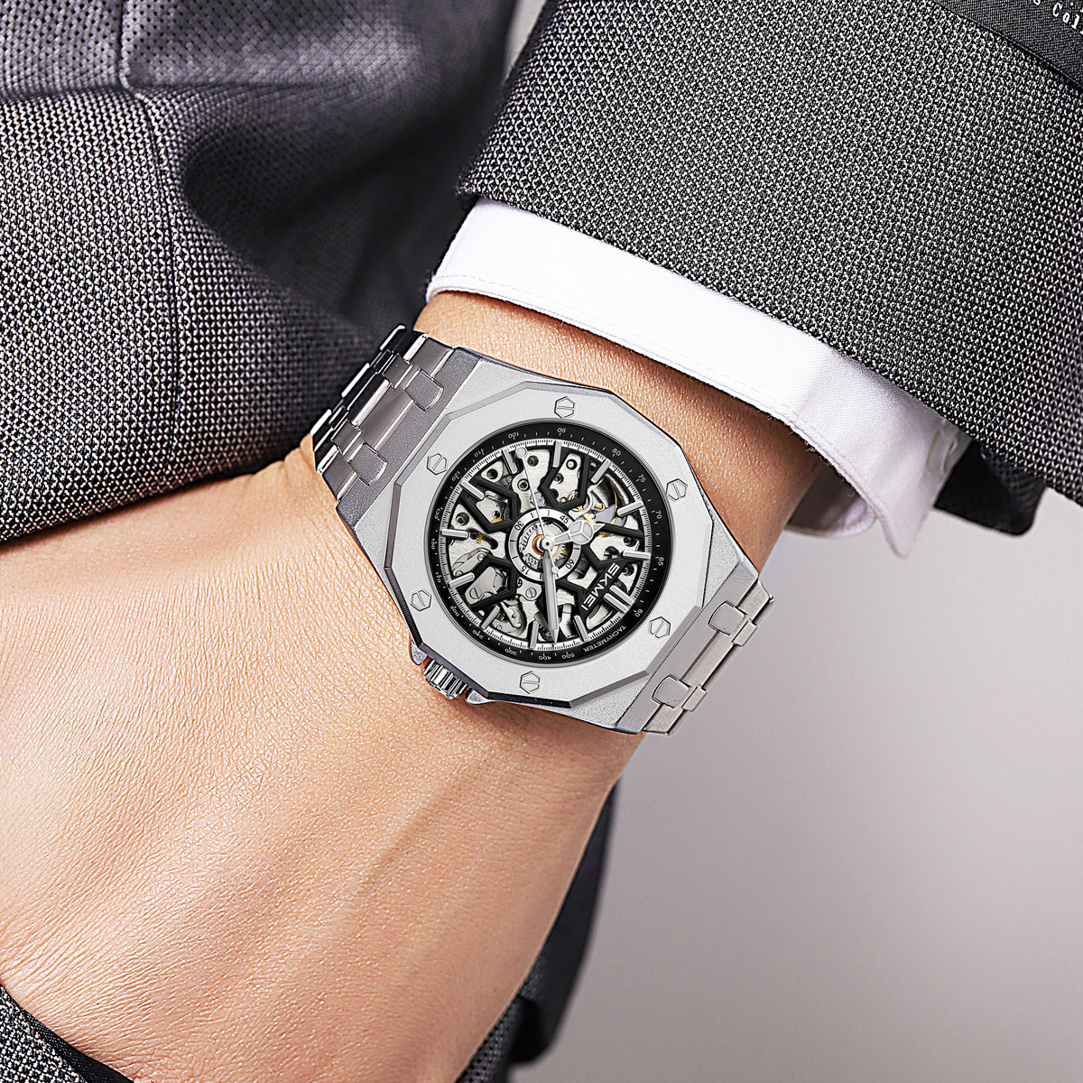 SKMEI New Arrival M036 Luxury Waterproof Mechanical Watch