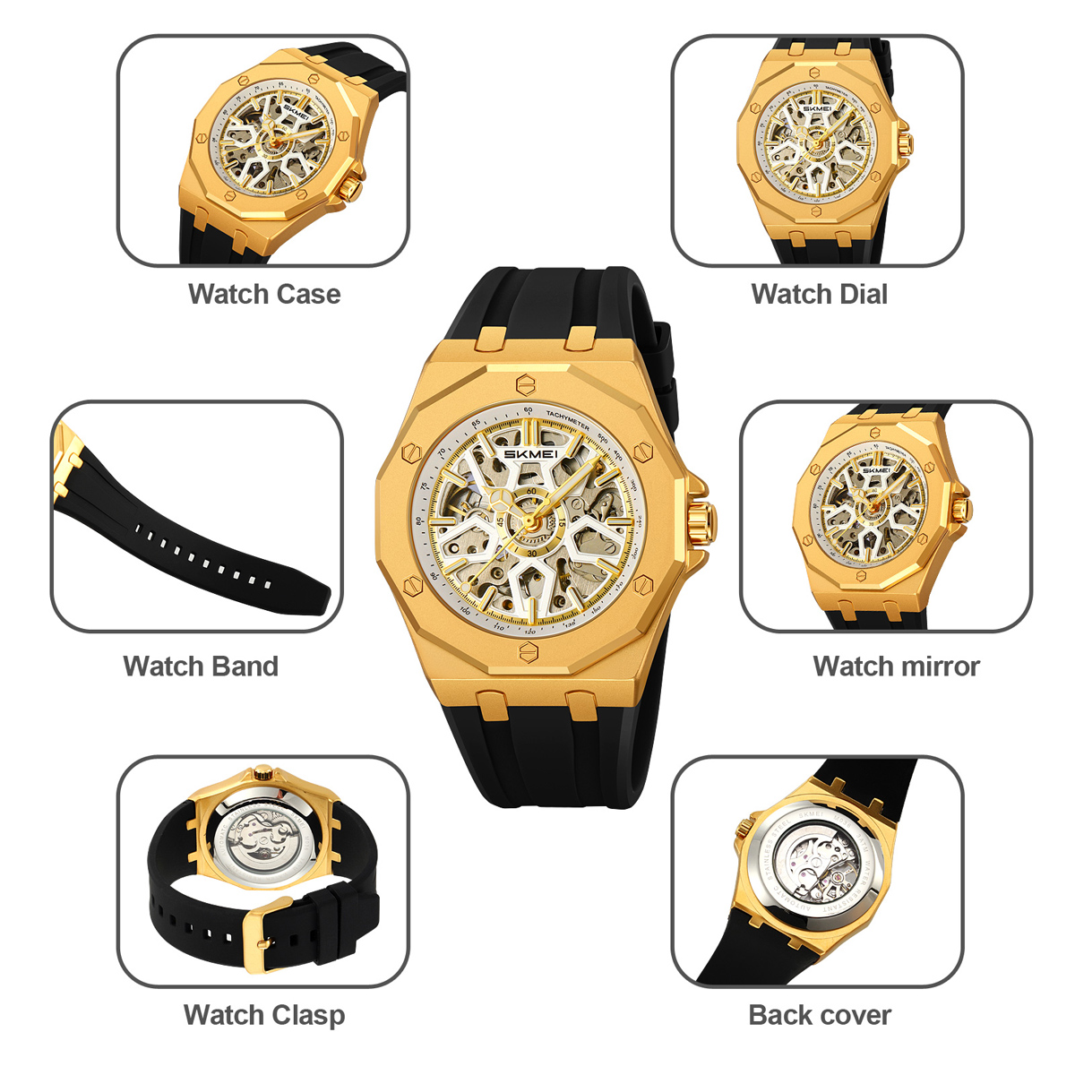 SKMEI New Arrival M036 Luxury Waterproof Mechanical Watch