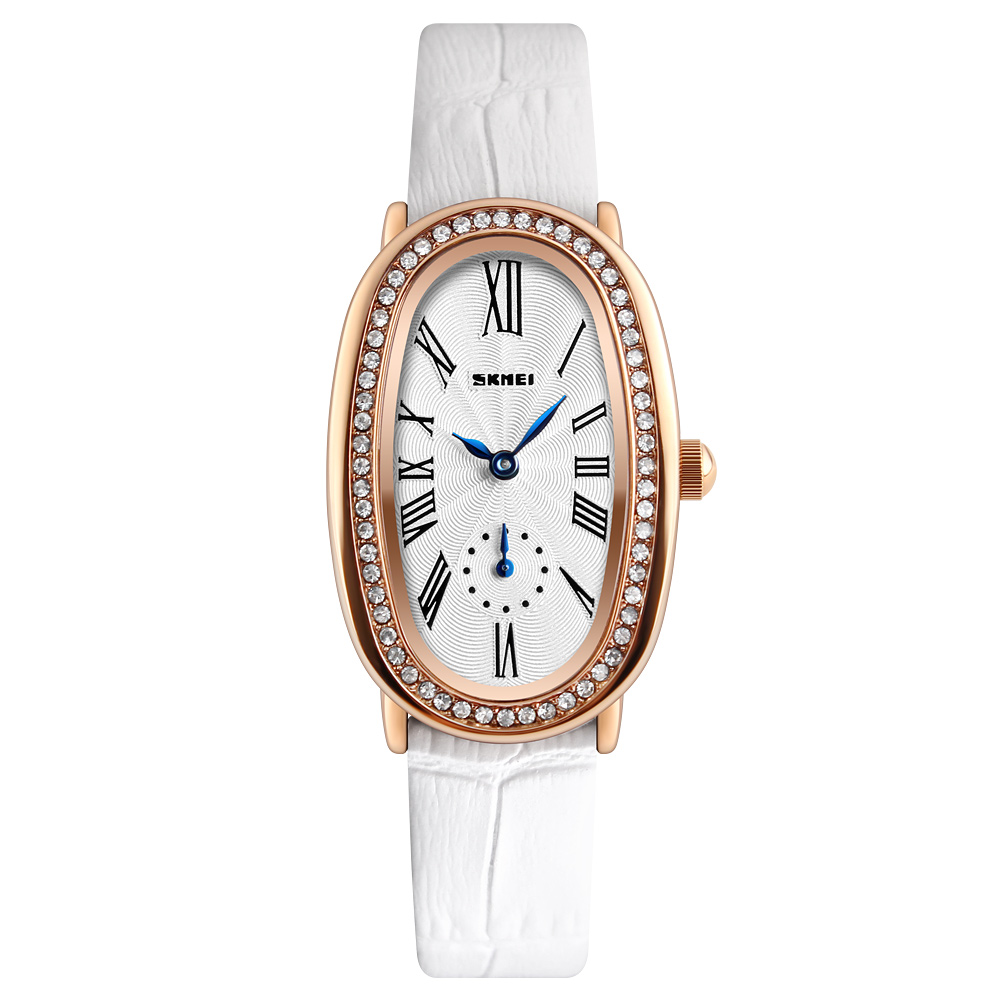 SKMEI Q020 Womens Fashion Rose Gold Oval Quartz Watches