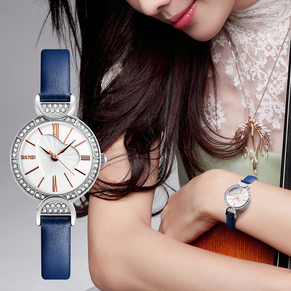 SKMEI Q025 Stainless steel Case Women Quartz Watch