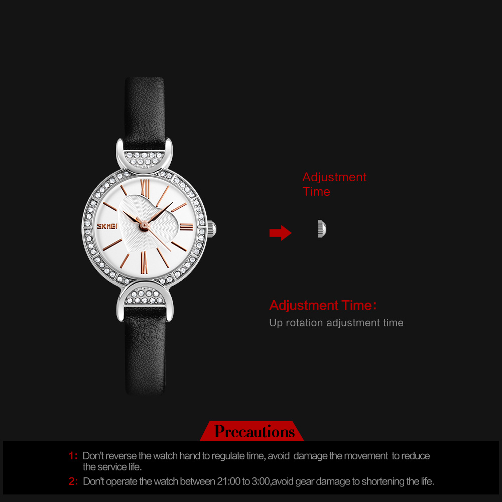 SKMEI Q025 Stainless steel Case Women Quartz Watch