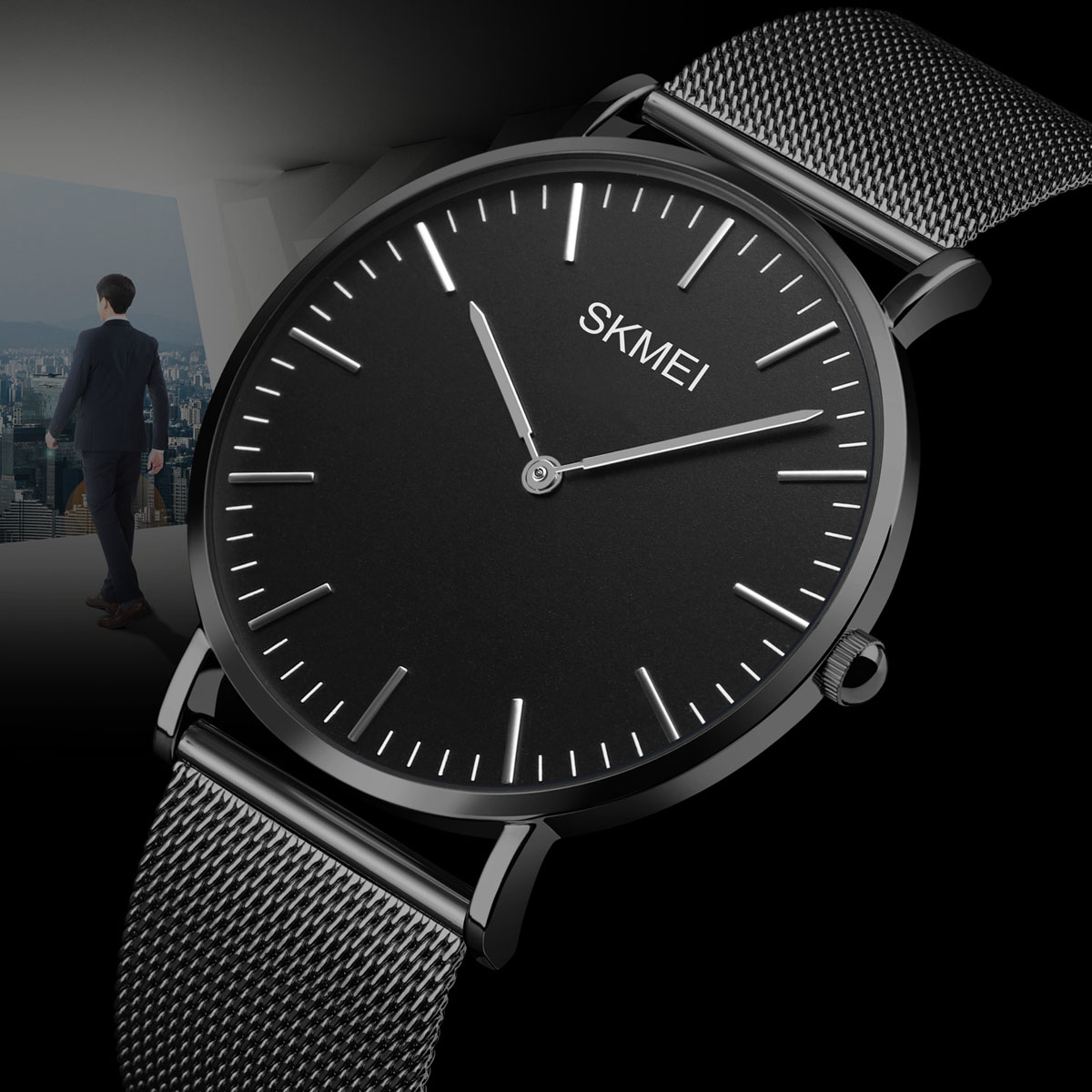 SKMEI Q028 MEN QUARTZ WATCH ALL STAINLESS STEEL CASE