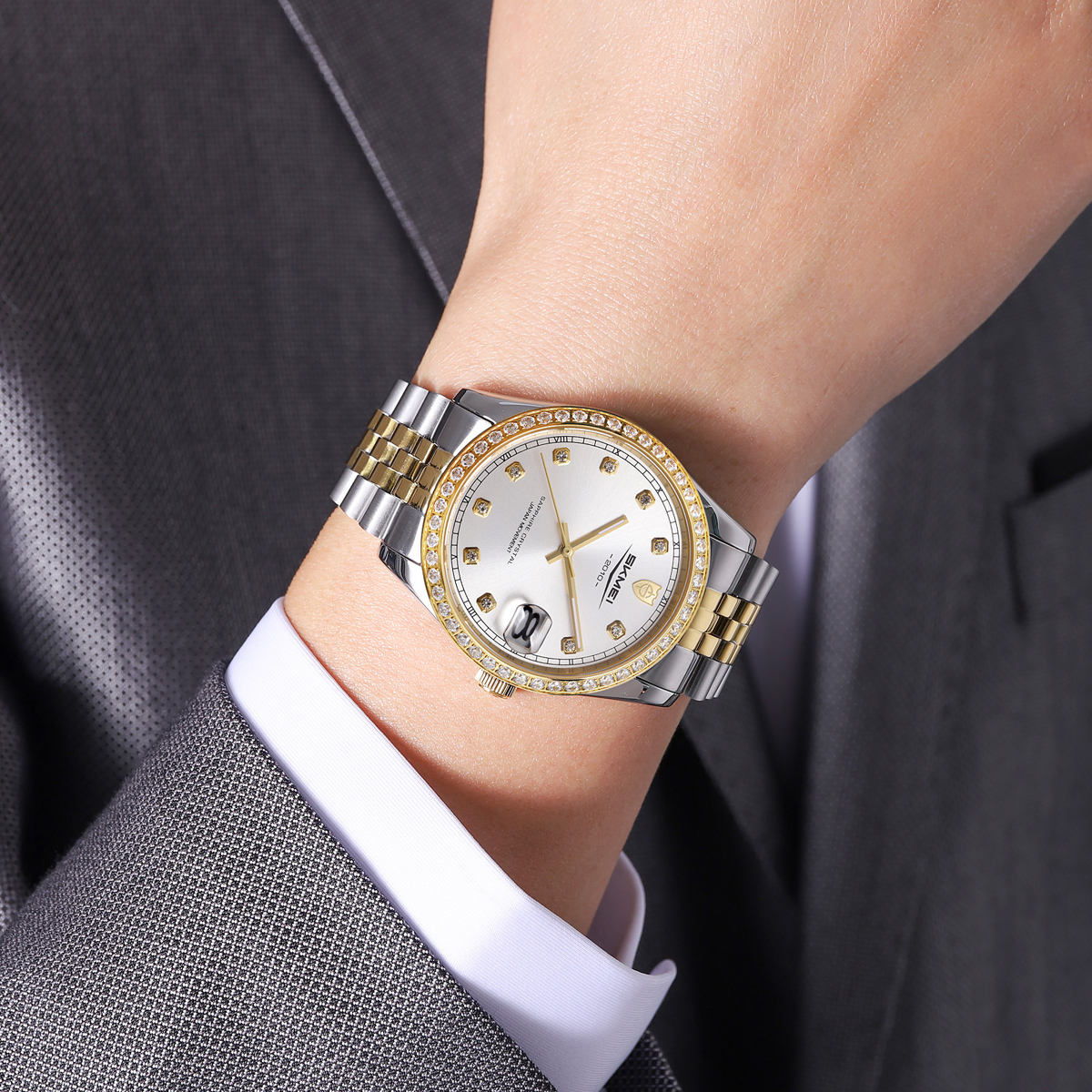 SKMEI Q2538 Man Sapphire glass Stainless Steel Case Quartz Watch
