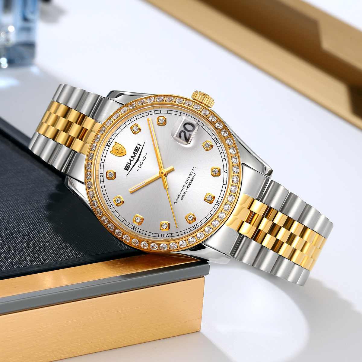 SKMEI Q2538 Man Sapphire glass Stainless Steel Case Quartz Watch
