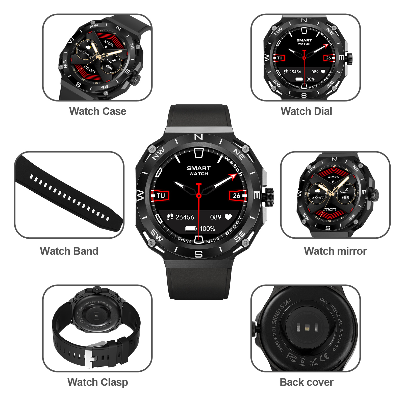 S244 smart watch ios android