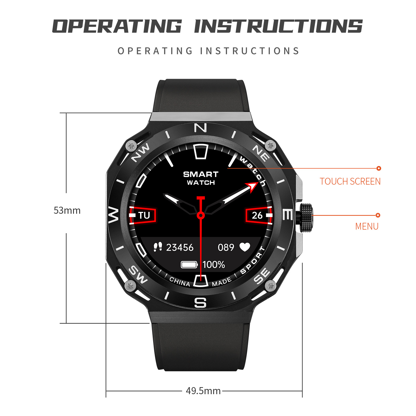 S244 smart watch ios android