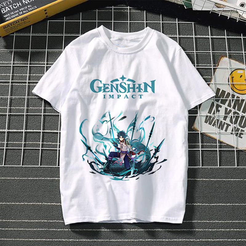 Yuanshin short-sleeved 3D casual trendy T-shirt