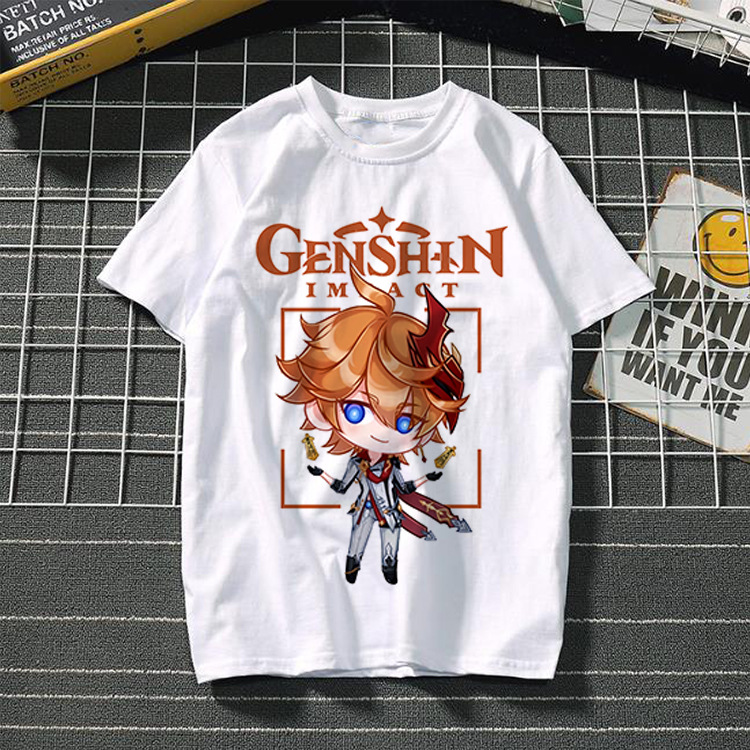 Yuanshin short-sleeved 3D casual trendy T-shirt