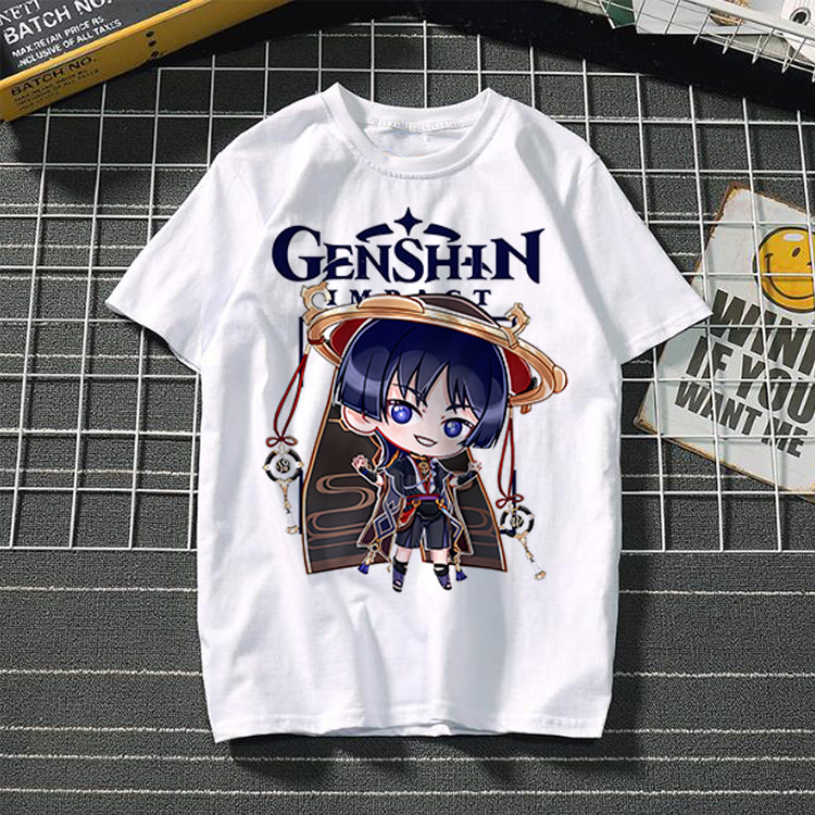 Yuanshin short-sleeved 3D casual trendy T-shirt